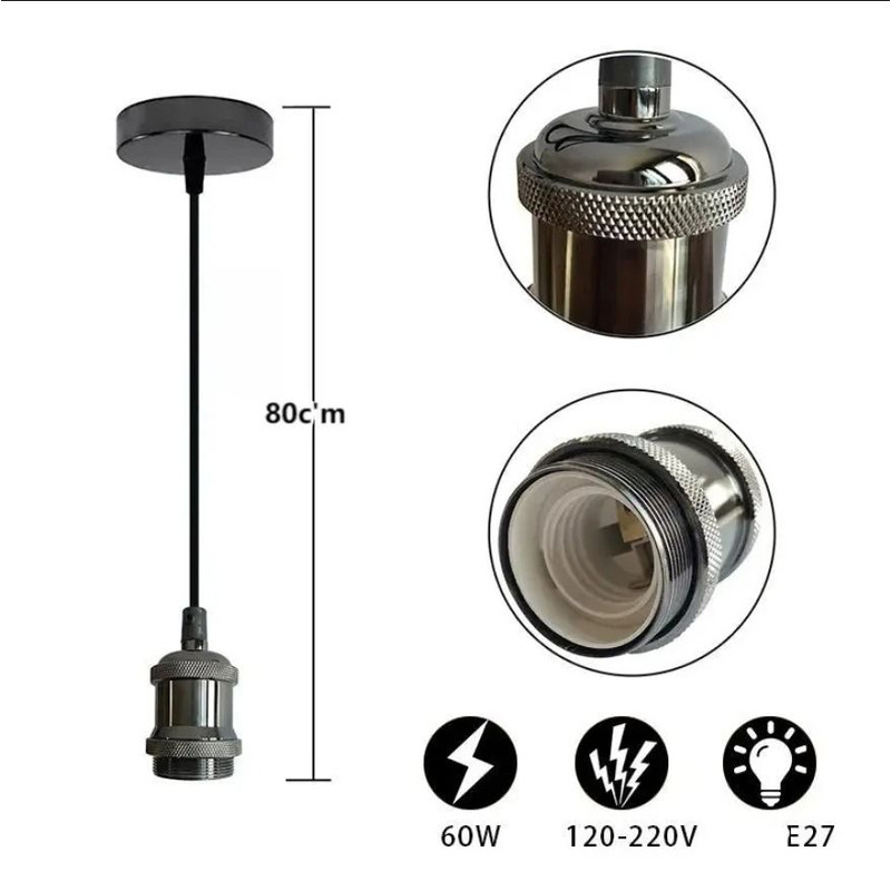 Nordic Iron Pendant Light For Restaurant Bar And Attic Decor 5