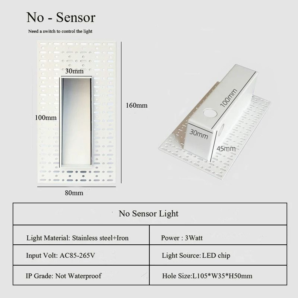Embedded LED Step Light With Motion Detection 6