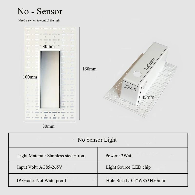 Embedded LED Step Light With Motion Detection 6