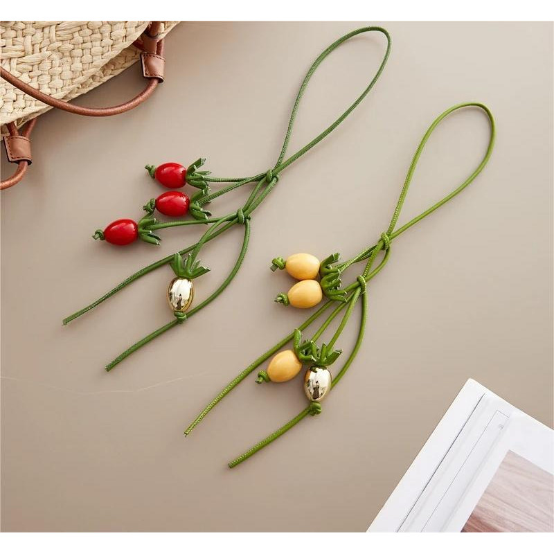 Leather Flower Bag Charm 26