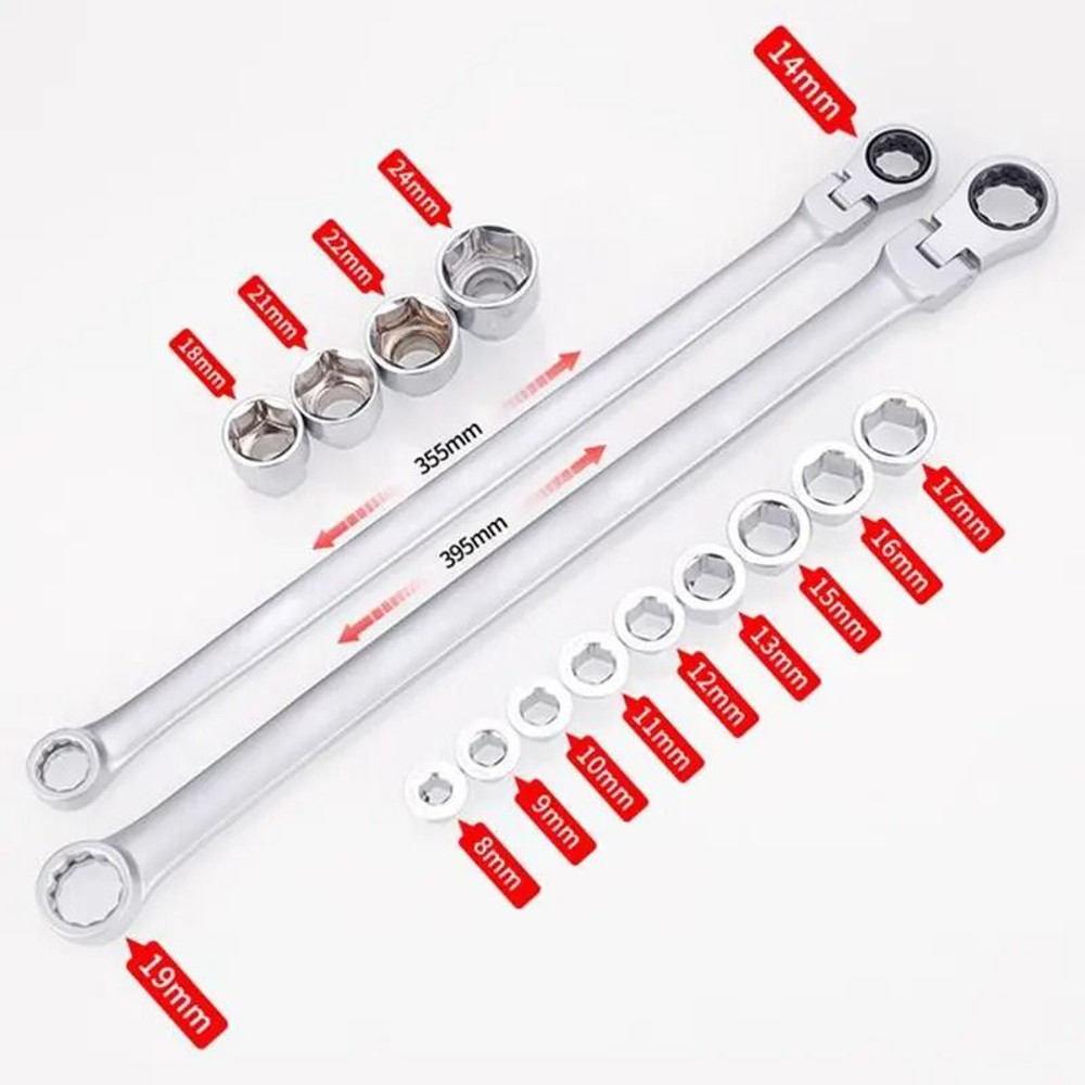 15 Pieces Ratchet Wrench Kit For Easy Car Repair 0