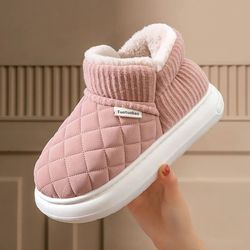 plush thick soled winter cotton shoes