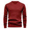 Mens Casual Crew Neck Sweatshirt Solid Color Long Sleeve Top 9