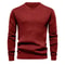 Mens Casual Crew Neck Sweatshirt Solid Color Long Sleeve Top 9