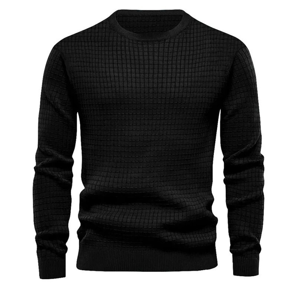 Mens Casual Crew Neck Sweatshirt Solid Color Long Sleeve Top 10