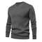 Mens Casual Crew Neck Sweatshirt Solid Color Long Sleeve Top 1