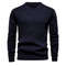 Mens Casual Crew Neck Sweatshirt Solid Color Long Sleeve Top 4