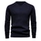 Mens Casual Crew Neck Sweatshirt Solid Color Long Sleeve Top 4