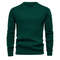 Mens Casual Crew Neck Sweatshirt Solid Color Long Sleeve Top 8