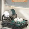 Adjustable Over Sink Dish Drying Rack With Drainboard 2
