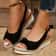 Lightweight Peep Toe Wedge Sandals Casual Platform Espadrilles Plus Size 3