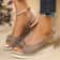 Lightweight Peep Toe Wedge Sandals Casual Platform Espadrilles Plus Size 8