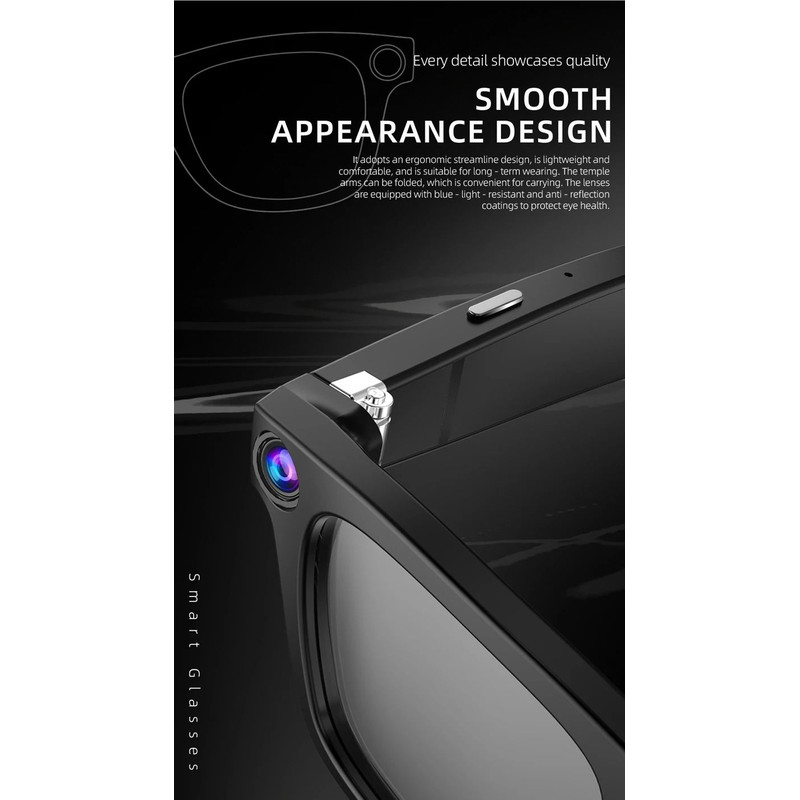 Smart AI Video Glasses With HD Camera Voice Call Translation 4