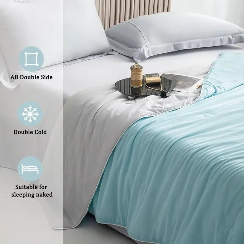 Cooling Blanket For Bed Lightweight Summer Comforter 2