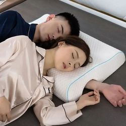orthopedic memory foam side-sleeping pillow for cervical support