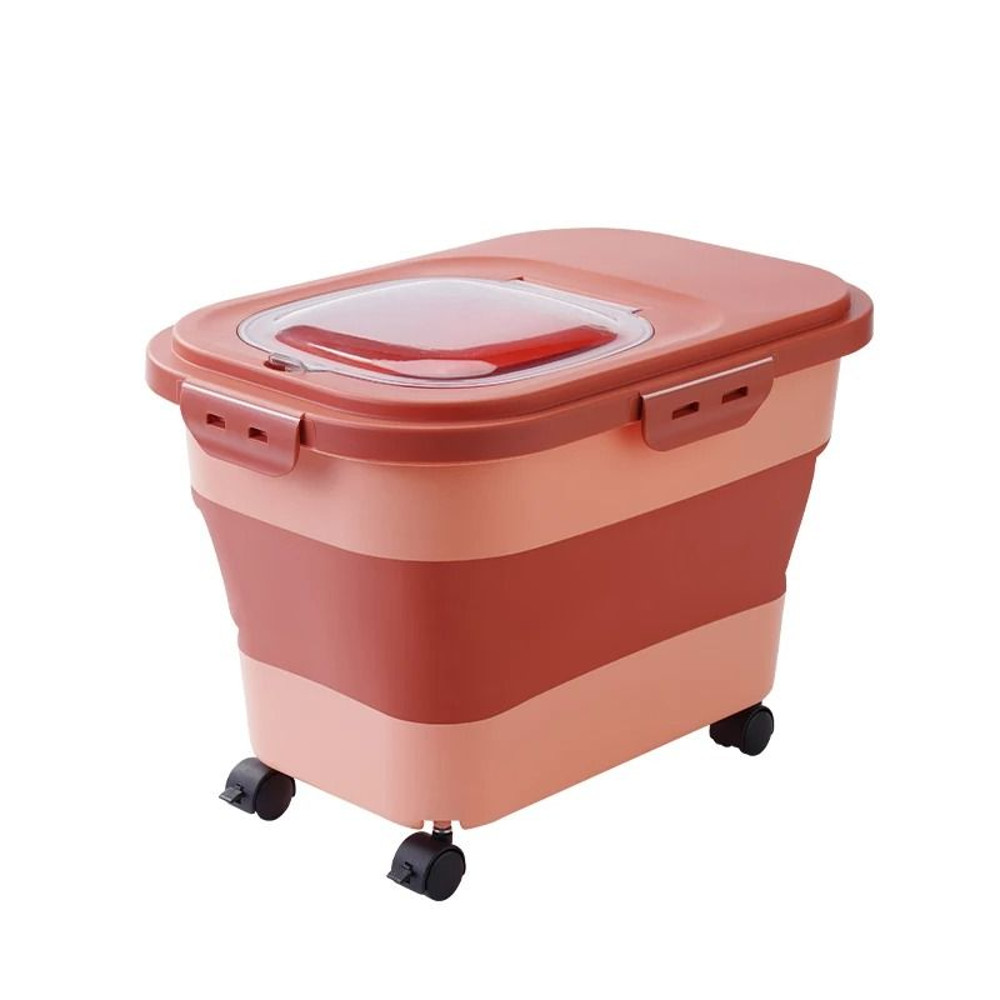 Collapsible Pet Food Storage Container With Airtight Lid 7