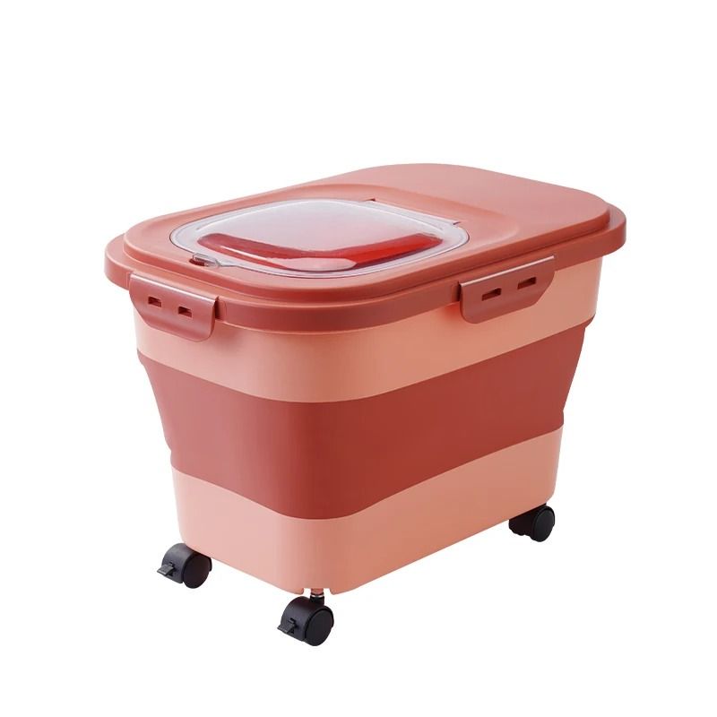 Collapsible Pet Food Storage Container With Airtight Lid 7