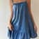 Elegant Denim Bandeau Dress For Summer Comfort 4