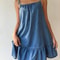 Elegant Denim Bandeau Dress For Summer Comfort 4
