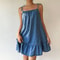Elegant Denim Bandeau Dress For Summer Comfort 5