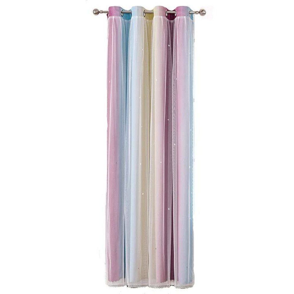 Colorful Rainbow Star Curtains For Kids Room 6