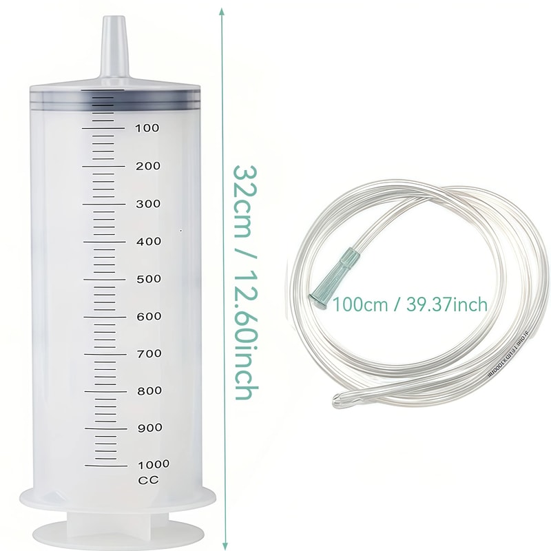Large Capacity 1000ml Plastic Syringe Set For Laboratory And Home Use 4