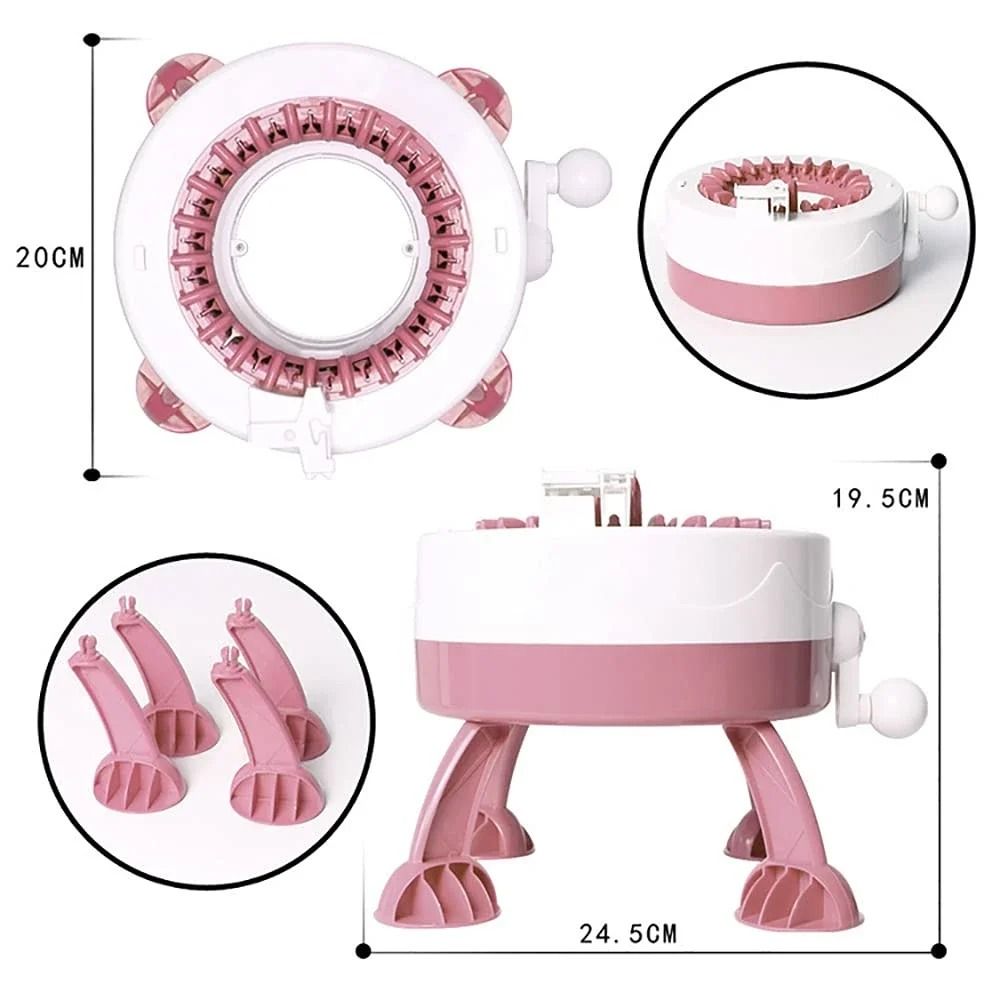 Rotary Knitting Board Kit With 22 Stitch Rotary Loom 2