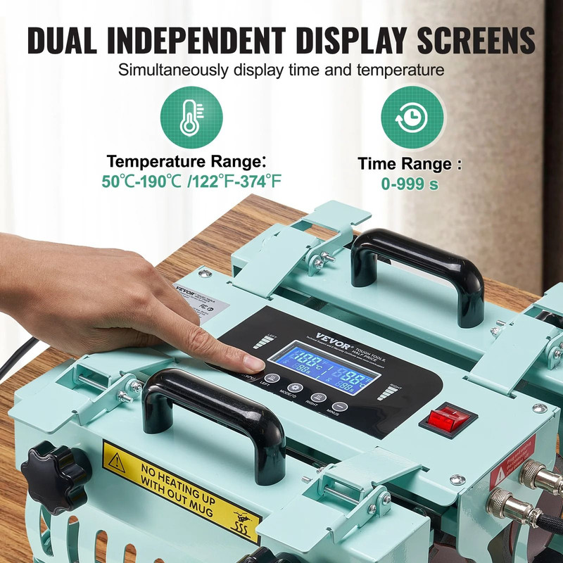 Professional Tumbler Heat Press Machine With Dual Station Heaters 1
