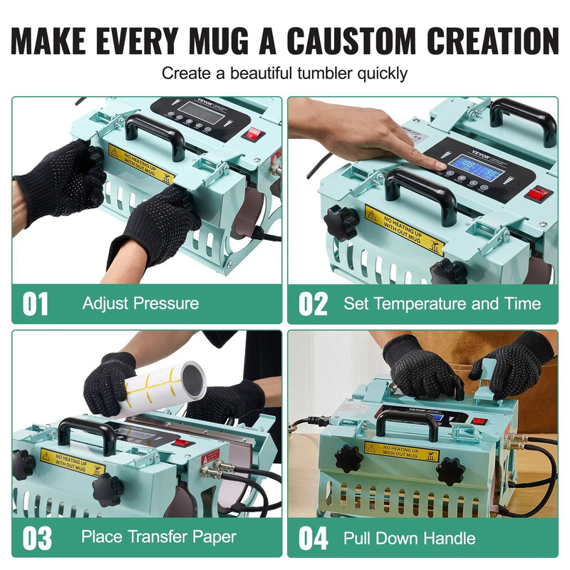 Professional Tumbler Heat Press Machine With Dual Station Heaters 3