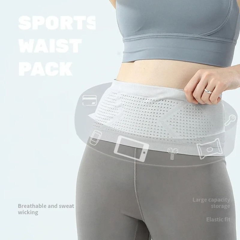 Seamless Invisible Sports Waist Belt Bag Lightweight Breathable Phone Holder For Running And Fitnes 1