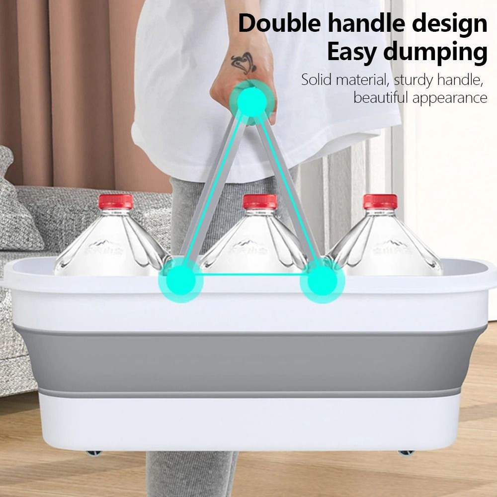 Collapsible Rectangular Washing Basin For Camping And Travel 3