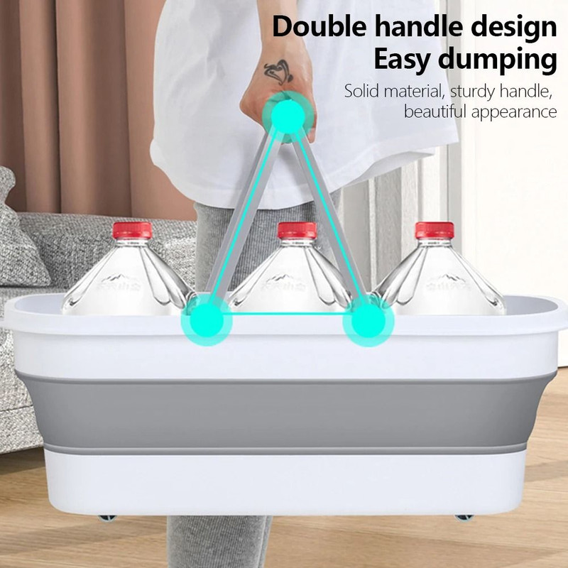 Collapsible Rectangular Washing Basin For Camping And Travel 3