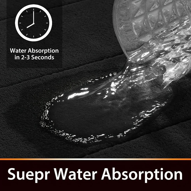 Thick Flannel Absorbent Bathroom Floor Mat 3