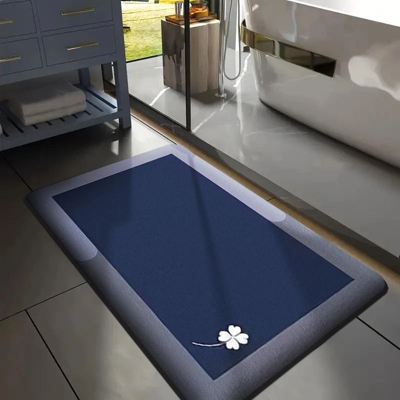 Thick Flannel Absorbent Bathroom Floor Mat 8