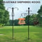 Adjustable Double Shepherd Hooks For Outdoor Garden Decor 1