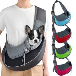 breathable mesh pet sling shoulder carrier