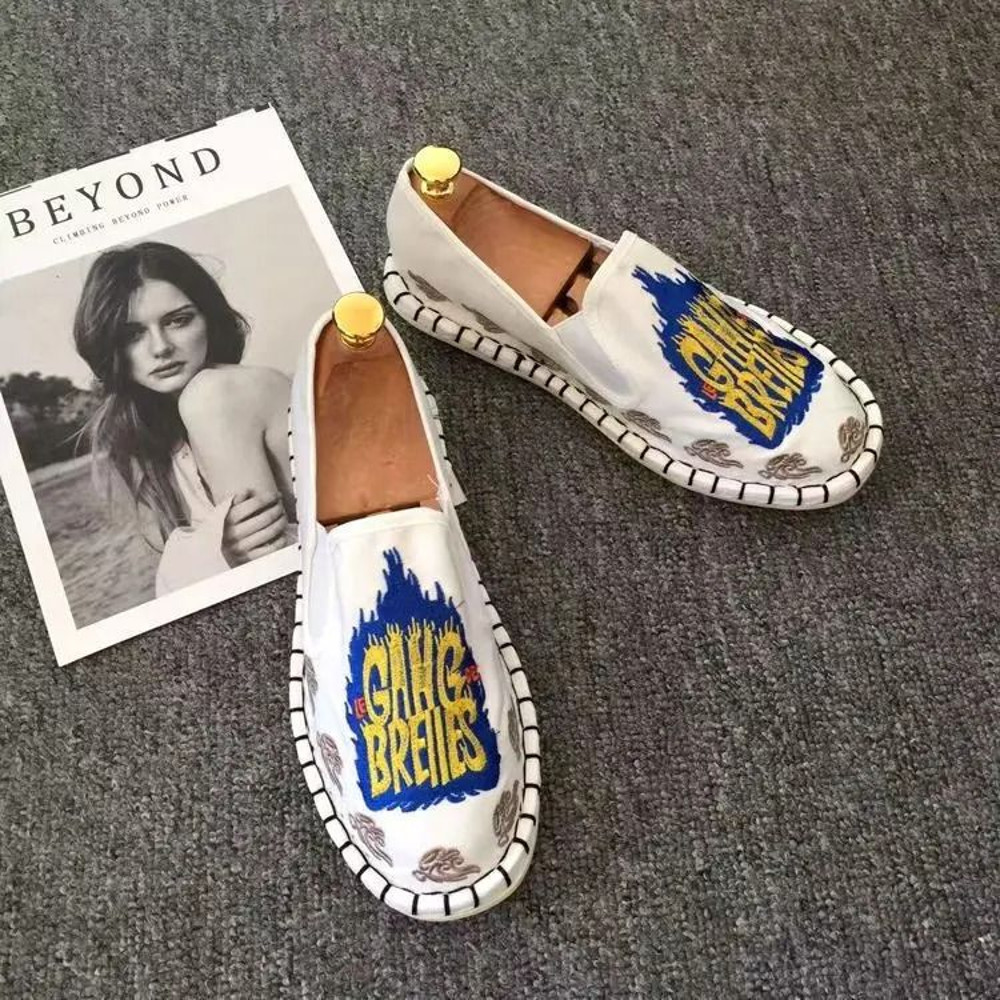 Traditional Embroidered Beijing Cloth Loafers For Men 9