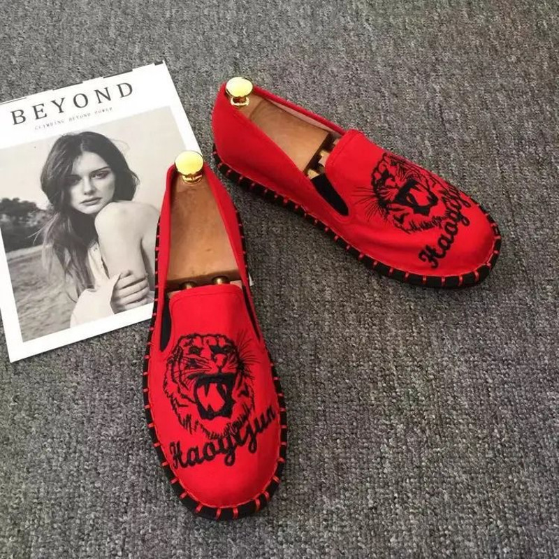 Traditional Embroidered Beijing Cloth Loafers For Men 6