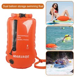 inflatable tow float dry bag with waist strap for open water sports