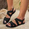 Elastic Band Casual Flat Sandals For Women 4