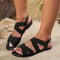 Elastic Band Casual Flat Sandals For Women 4