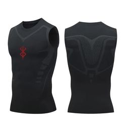 mens compression mesh tank top for workouts
