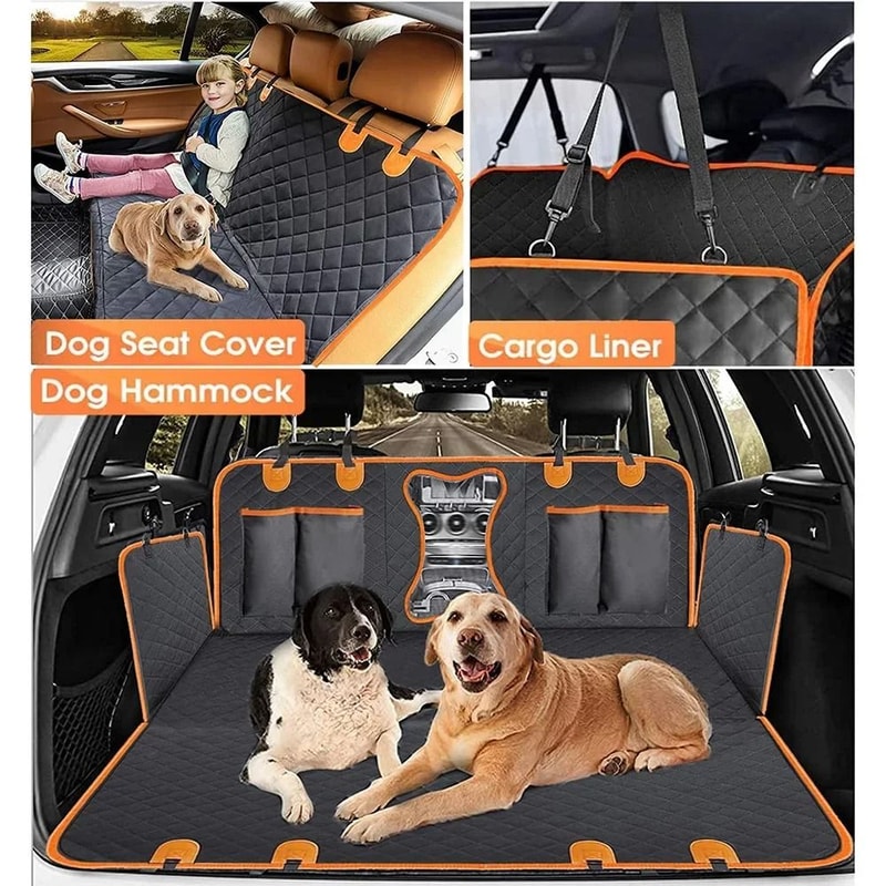 Waterproof Hammock Dog Car Seat Cover With Rear Protection 2