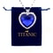 Ocean Heart Pendant Necklace With Velvet Pouch 0