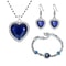 Ocean Heart Pendant Necklace With Velvet Pouch 4