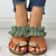 Bohemian Flat Sandals With Pineapple Pearl Accent 3