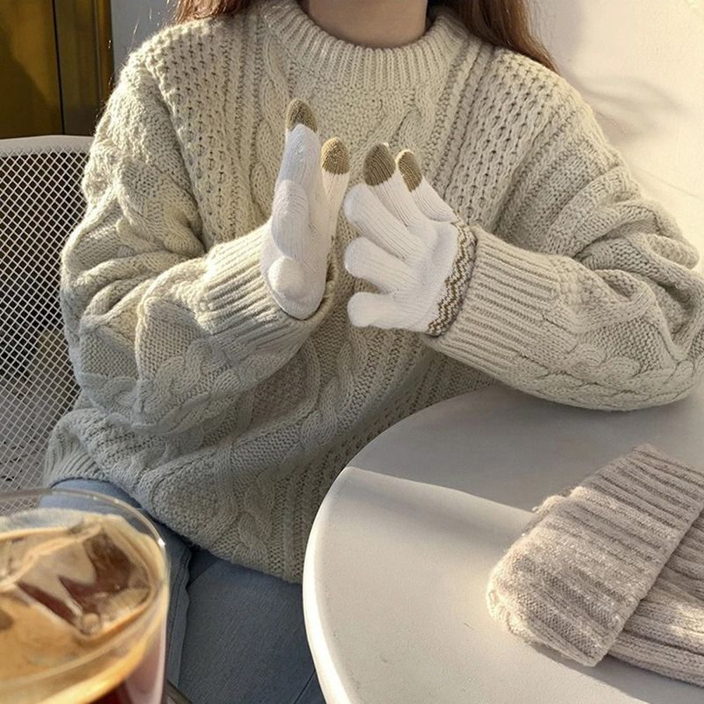 Knitted Touchscreen Winter Gloves For Men And Women 1