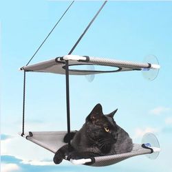 double decker cat window hammock bed with sunbathing tunnel