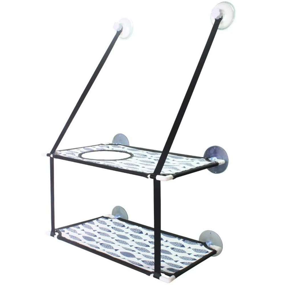 Double Decker Cat Window Hammock Bed With Sunbathing Tunnel 10