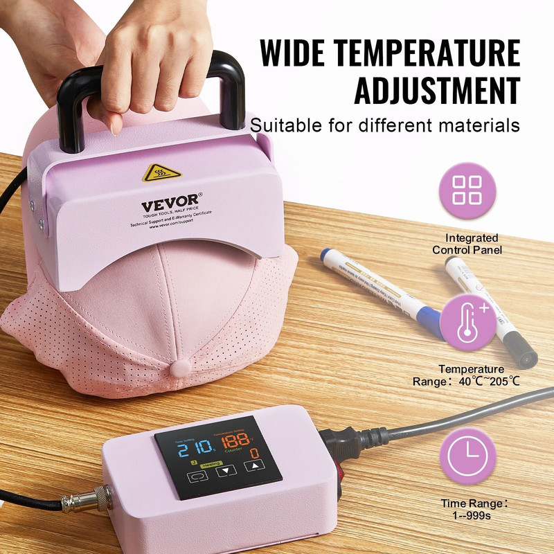 Mini Hat Heat Press Machine For Caps With Safety Base 2